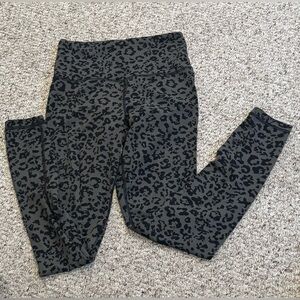 Athleta Black Leopard Print Leggings
